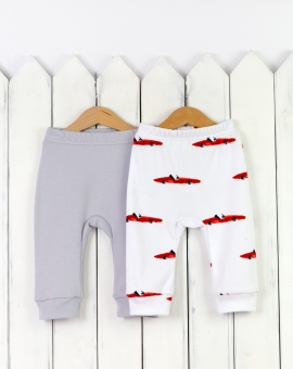 Комплект из 2-х брюк "Гонки" | Артикул: НП1/7-И | Детская одежда оптом от «Бэби-Бум»