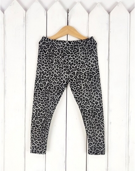 Легинсы (леопард чёрно-белый) | Артикул: П25/10-К | Детская одежда оптом от «Бэби-Бум»