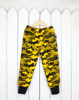 Брюки (камуфляж желтый) | Артикул: П52/20-Ф | Детская одежда оптом от «Бэби-Бум»