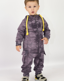 Комбинезон "Тай дай" (цвет серый) | Артикул: К297/2-Ф | Детская одежда оптом от «Бэби-Бум»