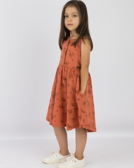 Платье (кэмел загар) | Артикул: С143/1-К | Детская одежда оптом от «Бэби-Бум»