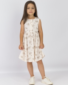 Платье (кэмел/роса) | Артикул: С143/2-К | Детская одежда оптом от «Бэби-Бум»