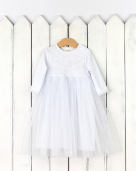 Платье "Королева Анна" (цвет белый) | Артикул: С40/1-И | Детская одежда оптом от «Бэби-Бум»