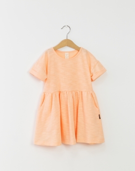 Платье (абрикос) | Артикул: С156/8-К | Детская одежда оптом от «Бэби-Бум»