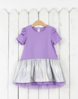 Платье "Диско" (лаванда) | Артикул: С164/2-К | Детская одежда оптом от «Бэби-Бум»