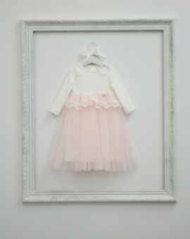 Платье Королева Виктория (цвет молоко) | Артикул: С41/1-И | Детская одежда оптом от «Бэби-Бум»