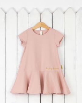 Платье (цвет  Светлая пудра) | Артикул: С189/4-К | Детская одежда оптом от «Бэби-Бум»
