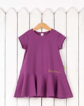 Платье (цвет  лиловый) | Артикул: С189/6-К | Детская одежда оптом от «Бэби-Бум»