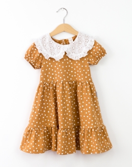 Платье (snowballs на миндале) | Артикул: С204/2-К-Б | Детская одежда оптом от «Бэби-Бум»