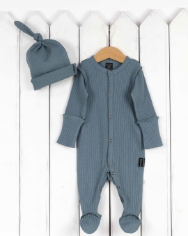 Комплект для новорожденных (серо-голубой) | Артикул: КН123/18-К | Детская одежда от «Бэби-Бум»