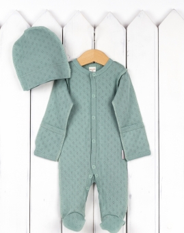 Комплект для новорожденных (шалфей) | Артикул: КН147/2-Р | Детская одежда оптом от «Бэби-Бум»