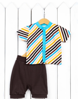 Комплект для мальчика (полоса/голубой) | Артикул: КД20/2 | Детская одежда оптом от «Бэби-Бум»
